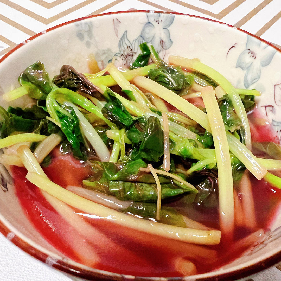 清炒红苋菜（简单菜也有窍门，一看就明白）