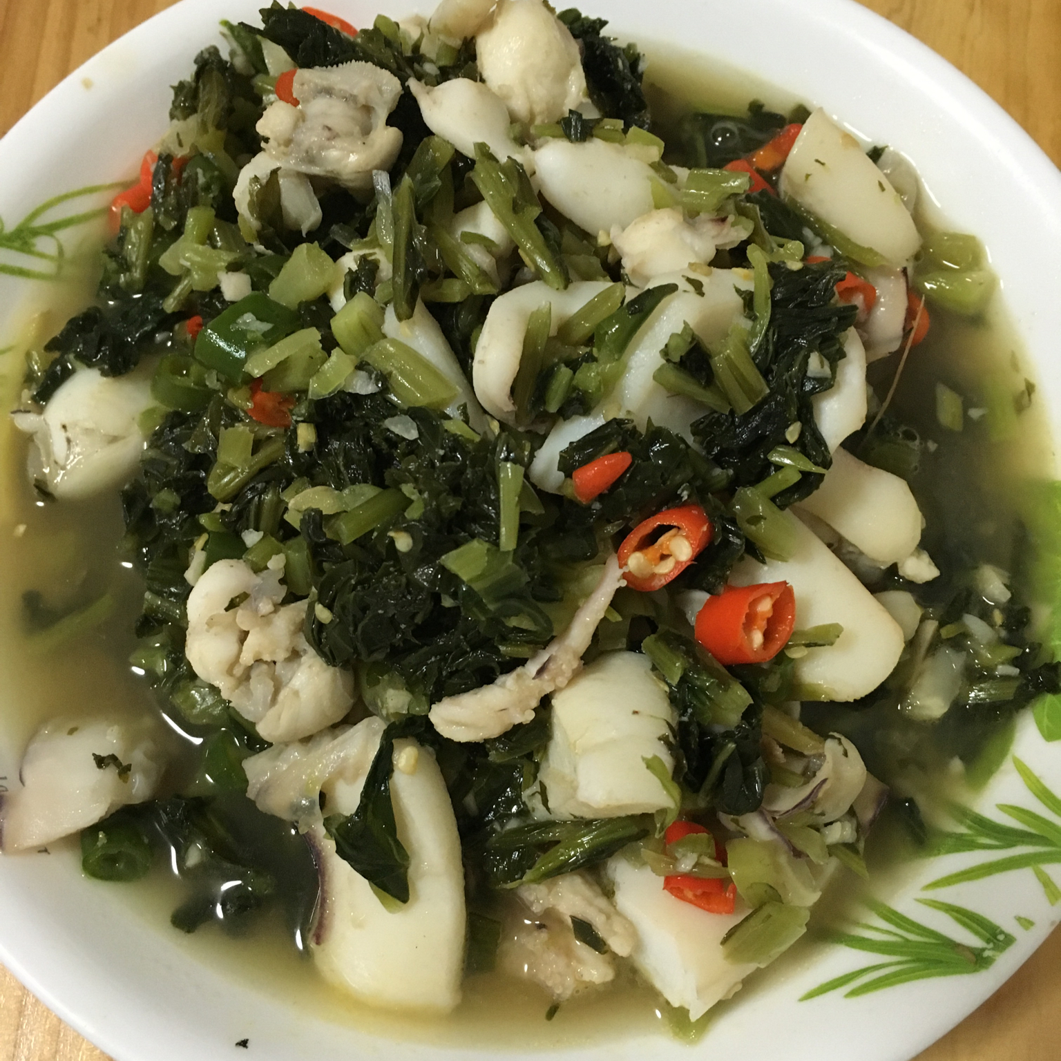 春暖花锦绣做的咸菜墨鱼