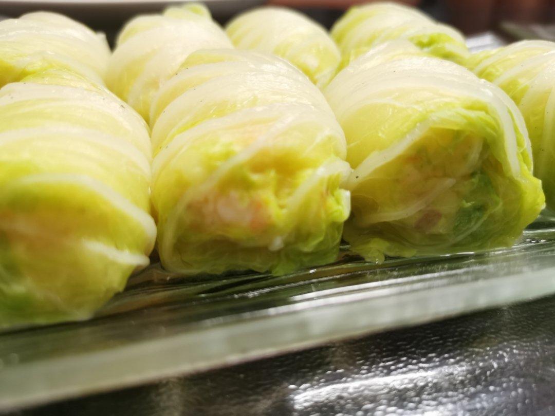 鲜虾娃娃菜卷