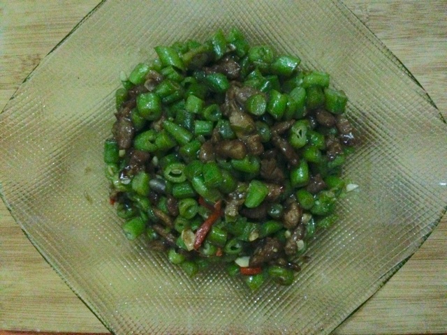 肉沫豆角下饭菜