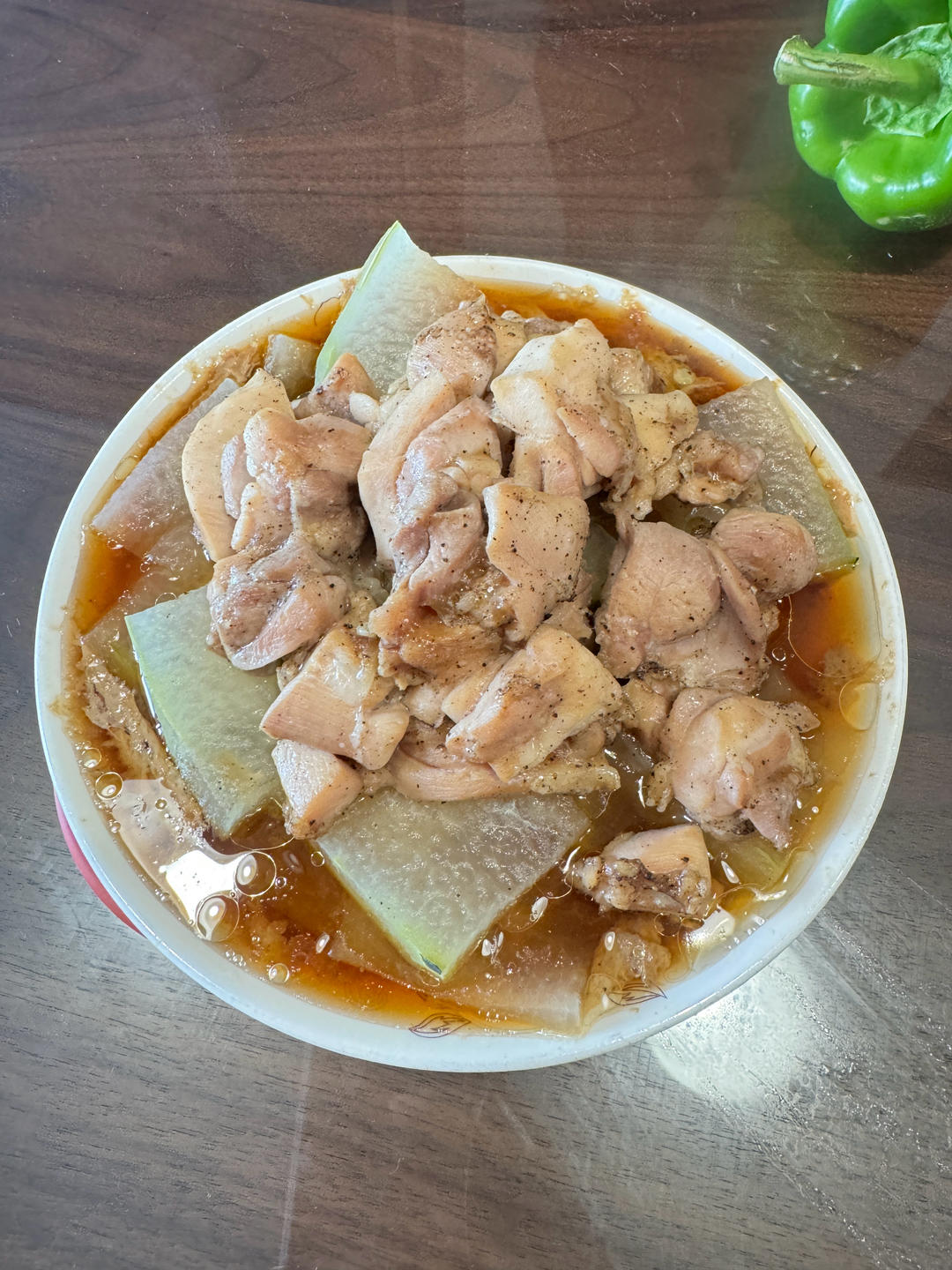 无油冬瓜蒸鸡腿肉