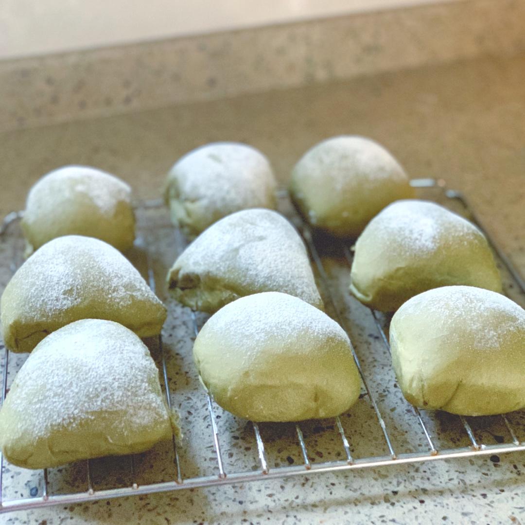抹茶红豆软面包