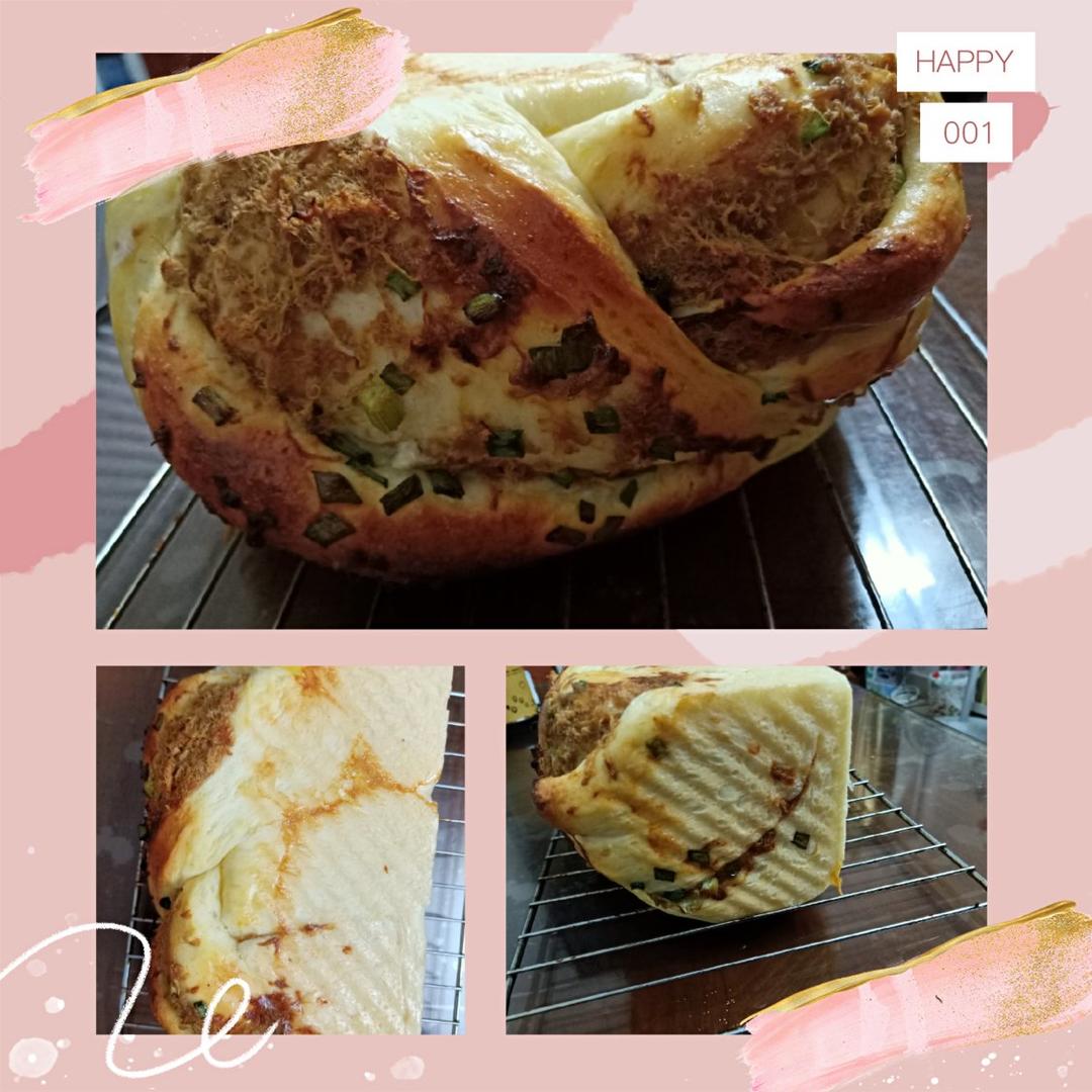 香葱肉松手撕吐司