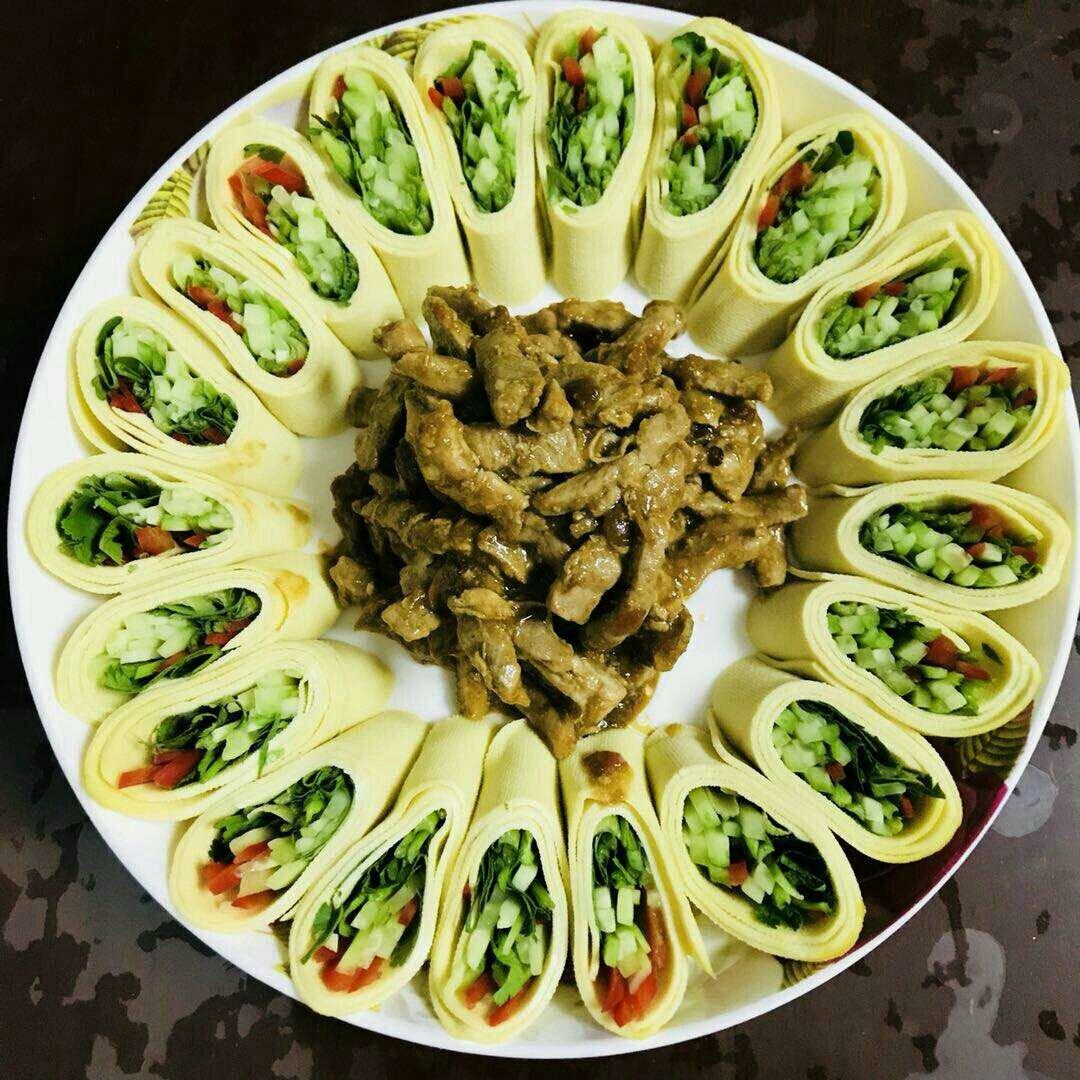 年夜饭&高颜值的【京酱肉丝千张蔬菜卷】