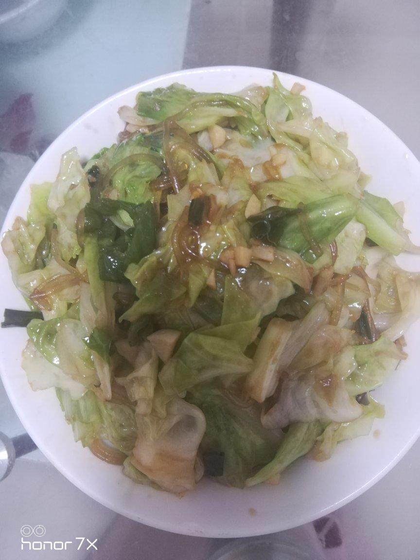 包菜炒粉丝