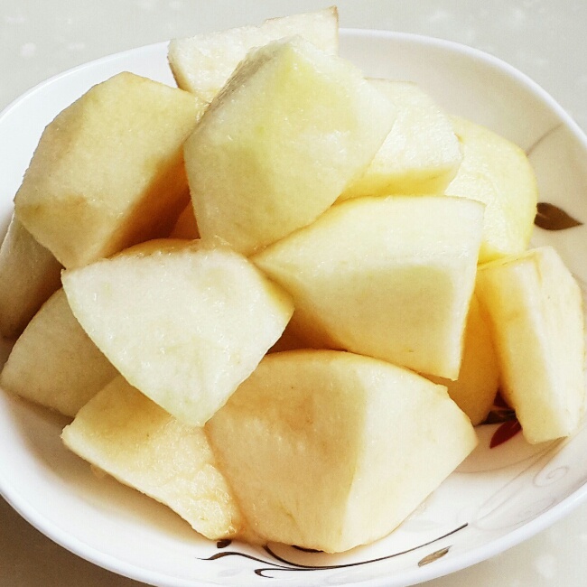 真水～无香做的白糖拌苹果!