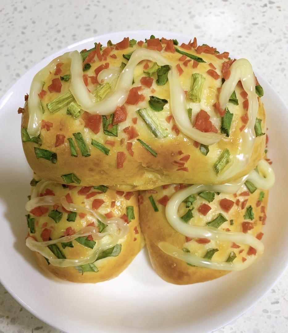 香葱火腿肉松面包