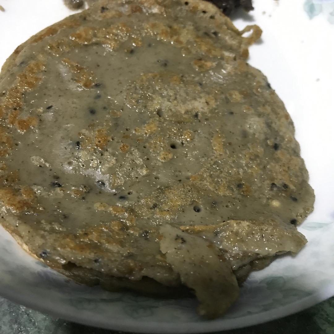 黑豆浆+葱花豆渣饼