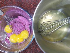 紫色蛋糕卷（纯紫薯粉，不加色素，显色诀窍）的做法 步骤5