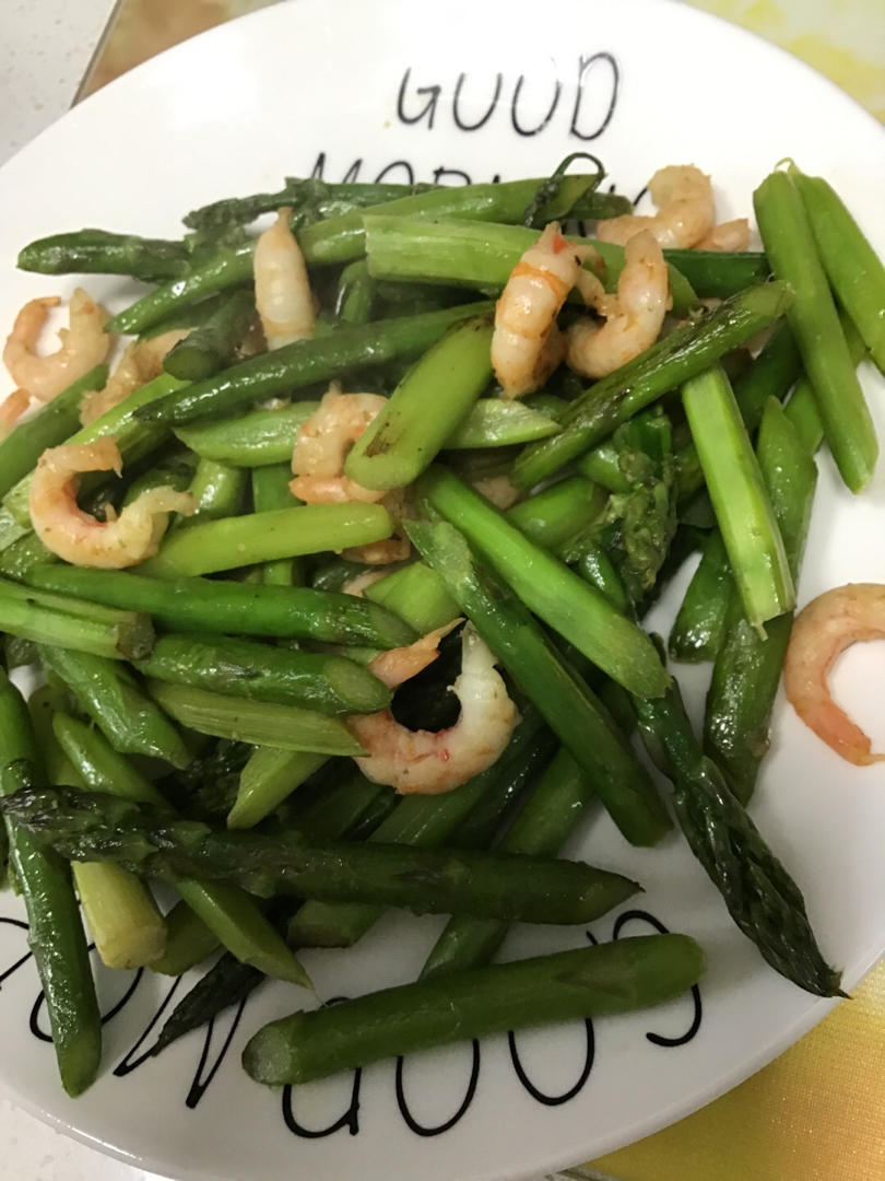 清炒芦笋虾仁