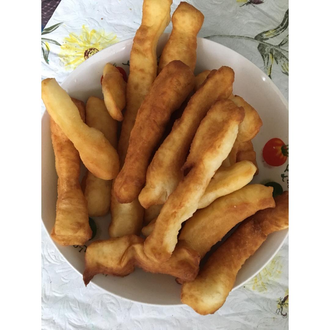 自制无泡打粉油条