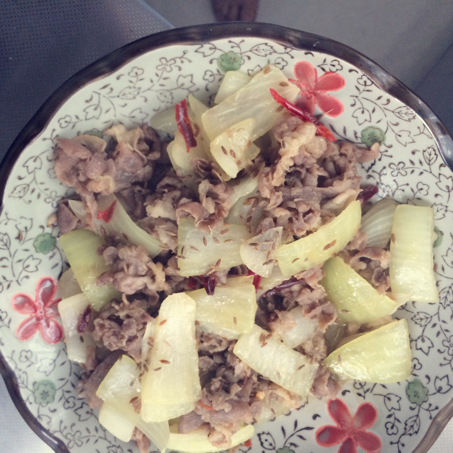 洋葱孜然羊肉片