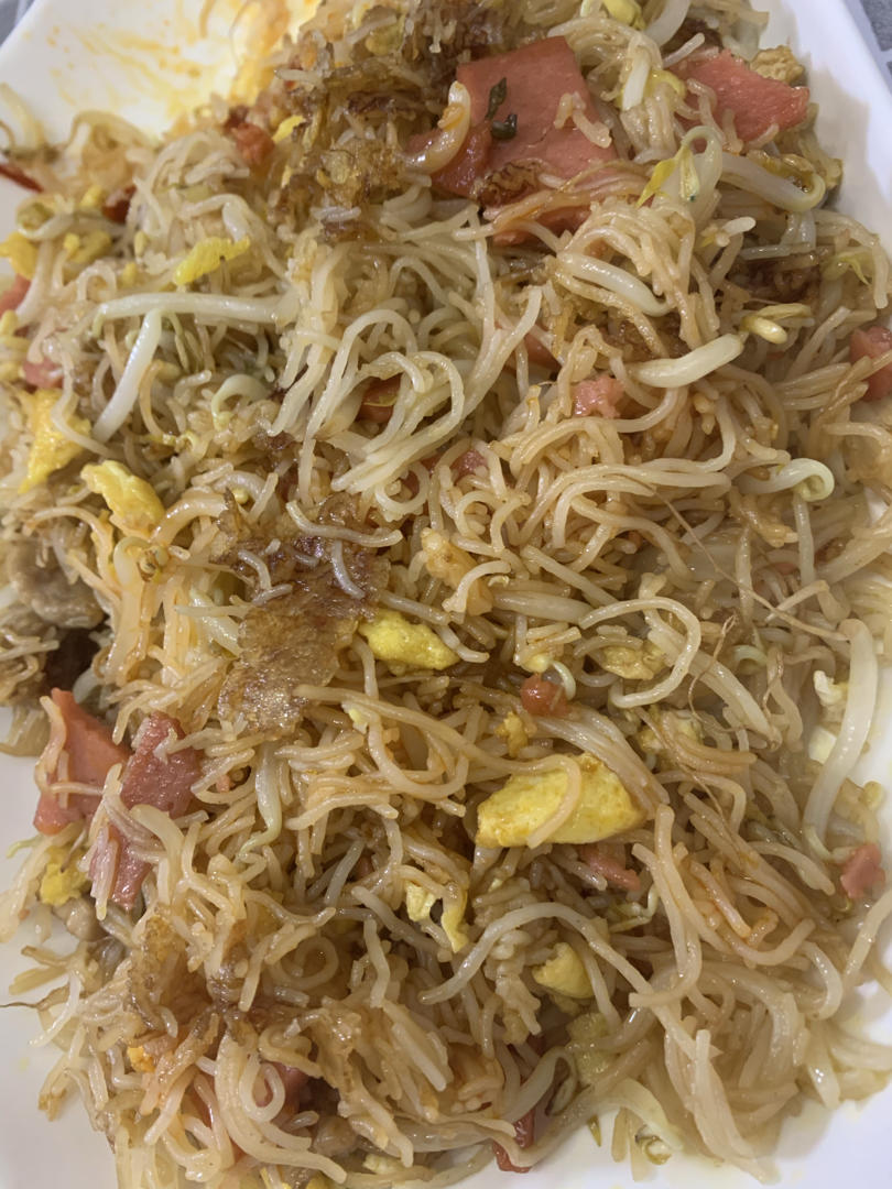 鸡蛋炒米粉，正确泡发干米粉，不碎、不坨、不粘锅、口感Q弹