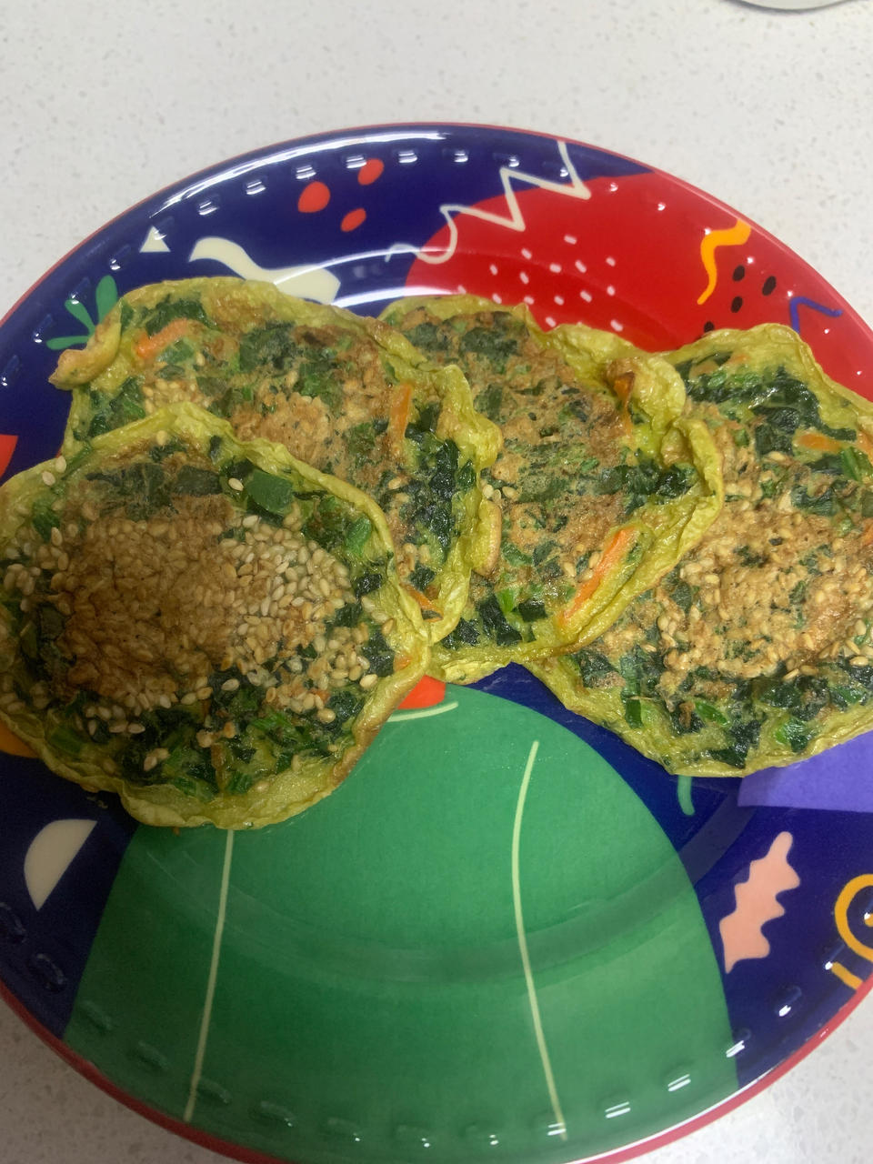 软糯菠菜鸡蛋饼——特别适合不爱吃菜的孩子