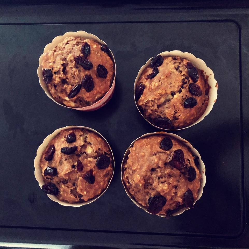 香蕉燕麦榛子酱马芬