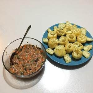 豆腐泡酿肉（蒸）的做法 步骤3