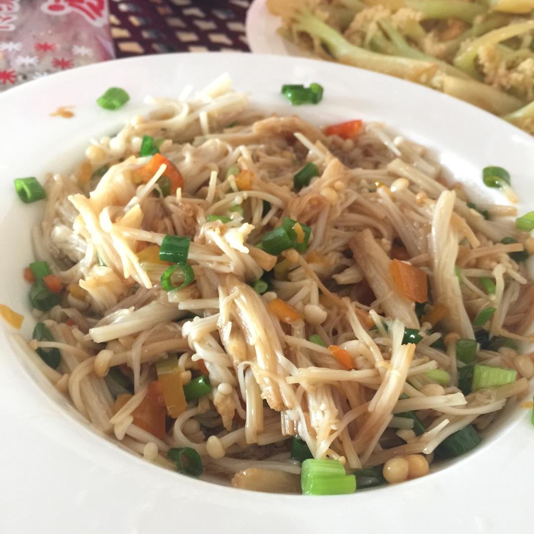 白灼油淋金针菇