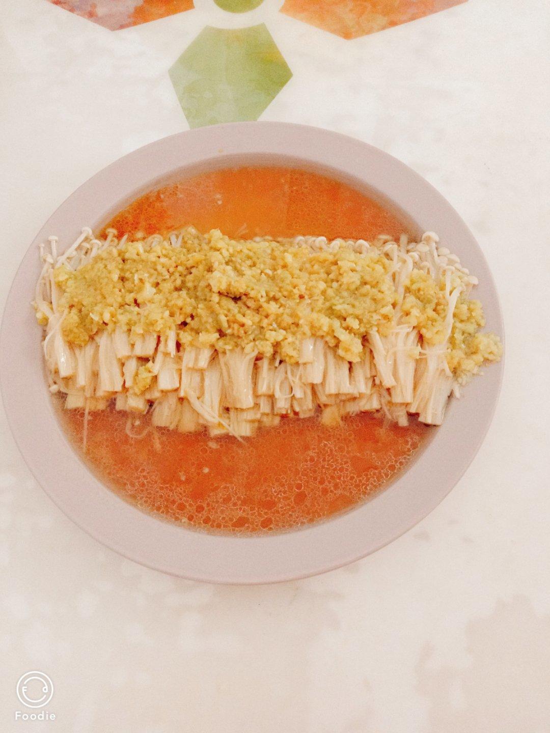 蒜蓉蒸金针菇