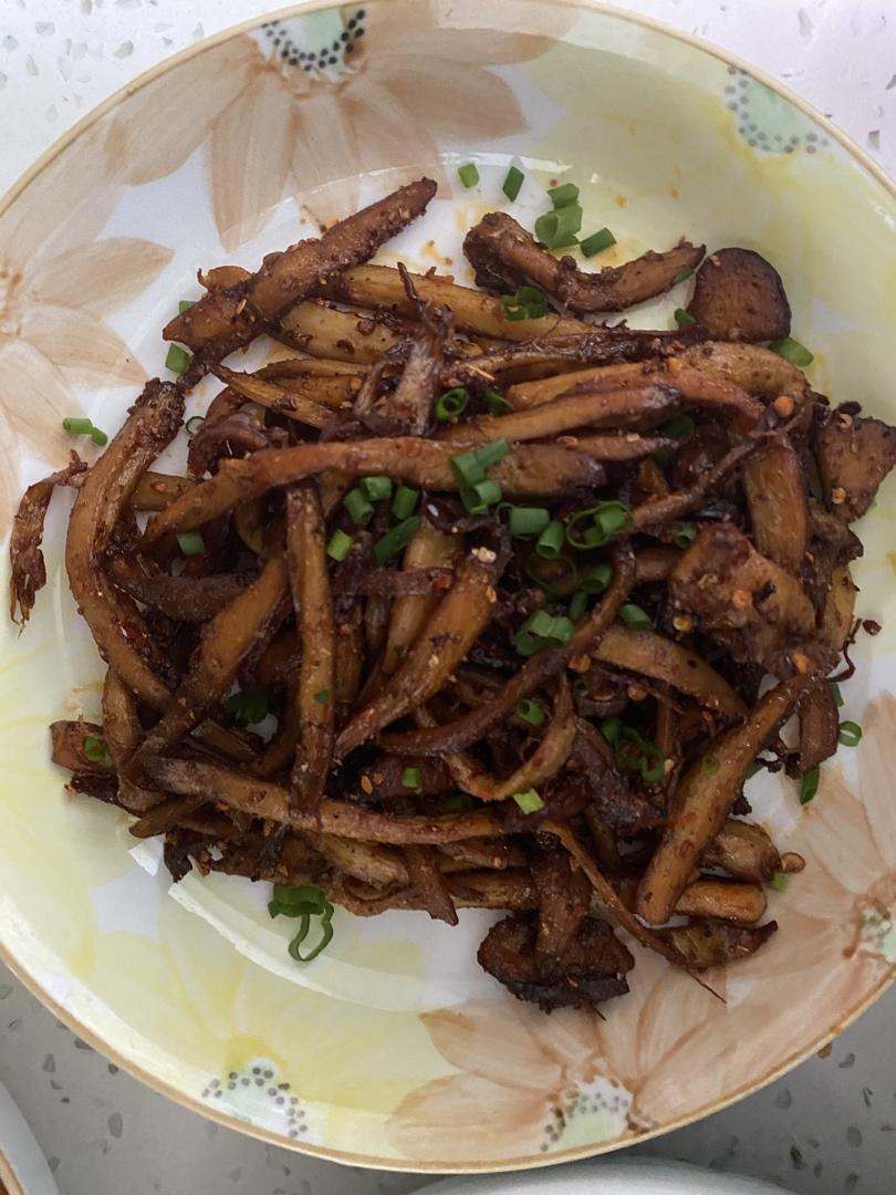 干煸手撕杏鲍菇