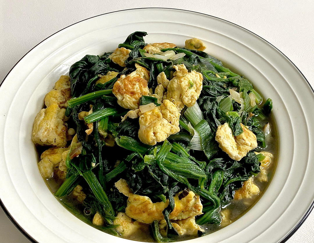 菠菜炒鸡蛋