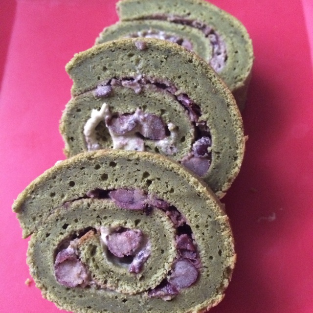 抹茶红豆蛋糕卷（福田淳子版）