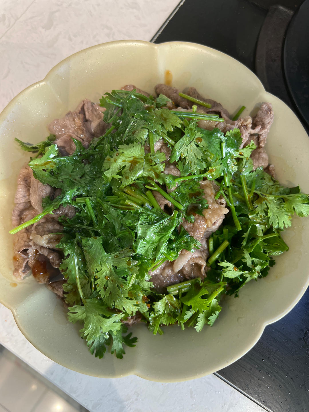 零厨艺难度🤟🏻简单易做好吃的凉拌菜➡️香菜拌肥牛