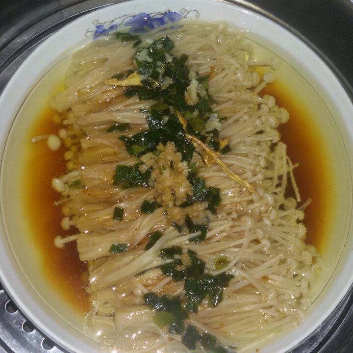 葱油蒸金针菇