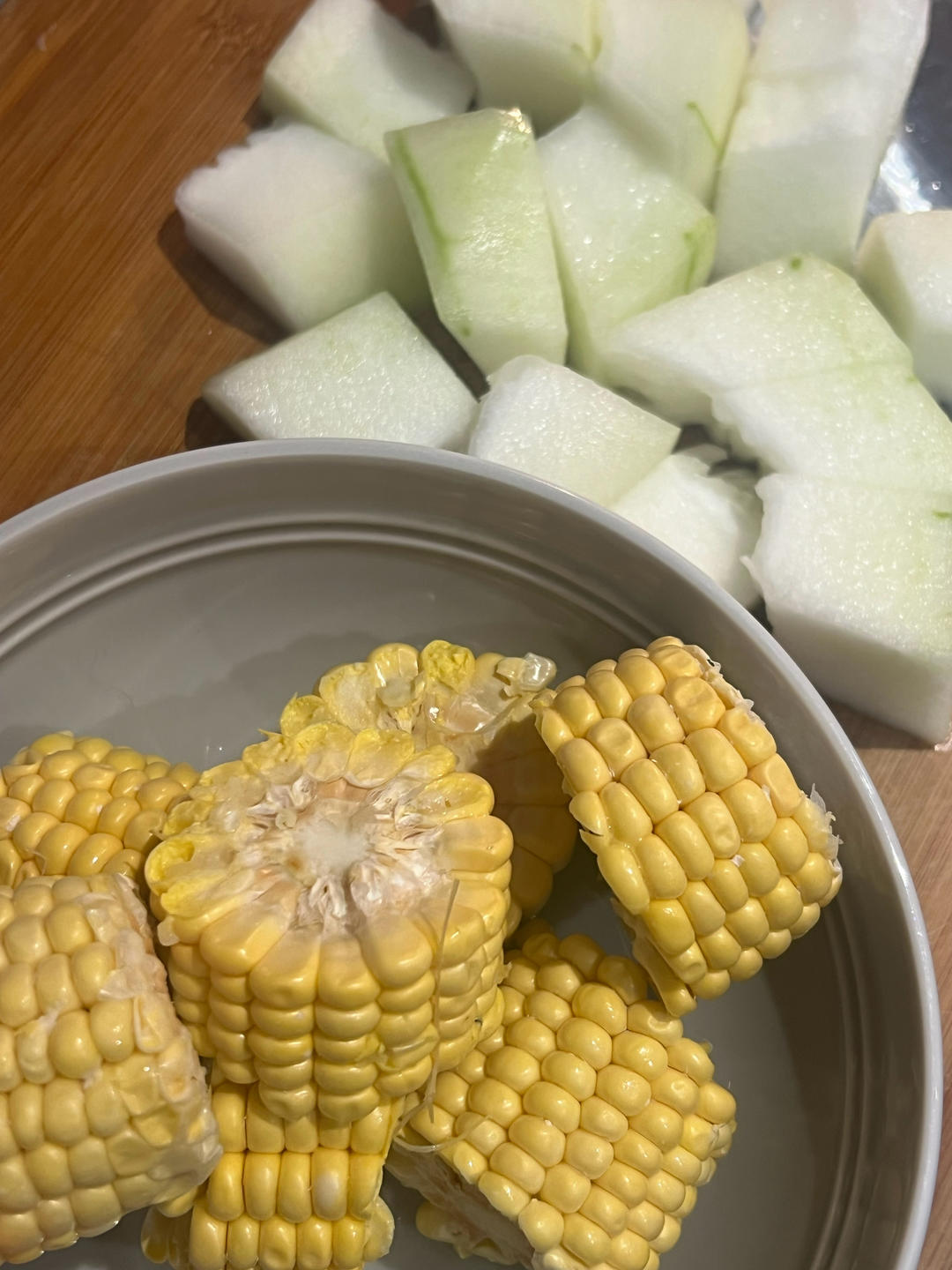 玉米冬瓜湯的做法 步驟1