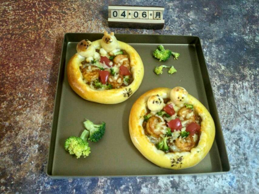 可🉑爱爱的小动物披萨
