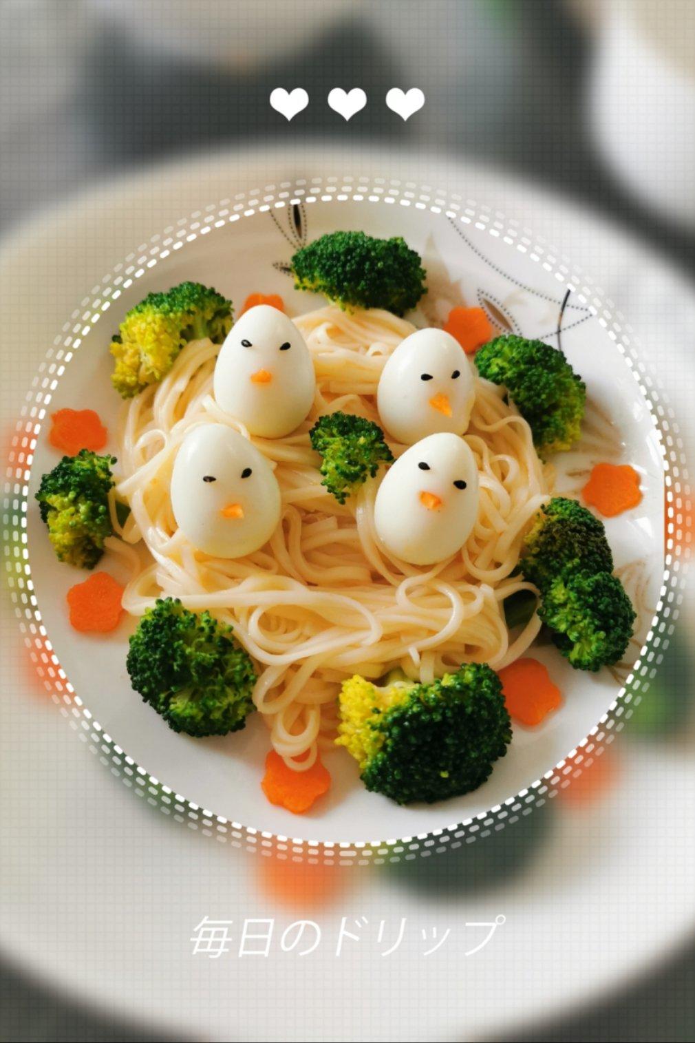 可爱童趣鸟巢面