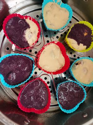 紫米红枣发糕的做法 步骤4
