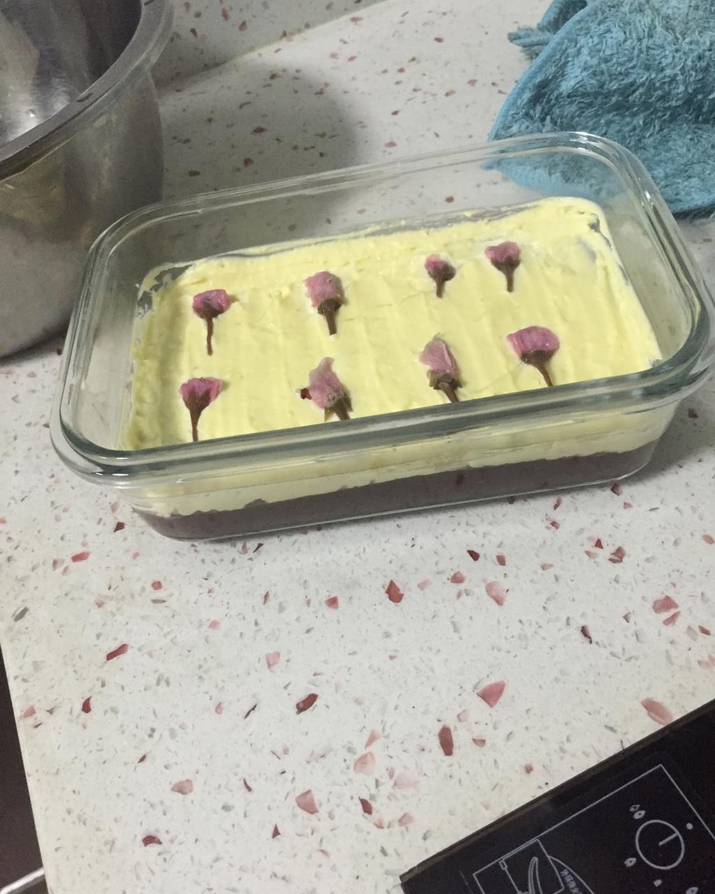樱花奶油红豆羊羹