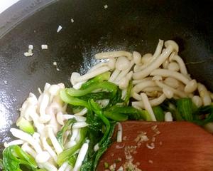【鎏釜】海鲜菇炒油菜的做法 步骤7