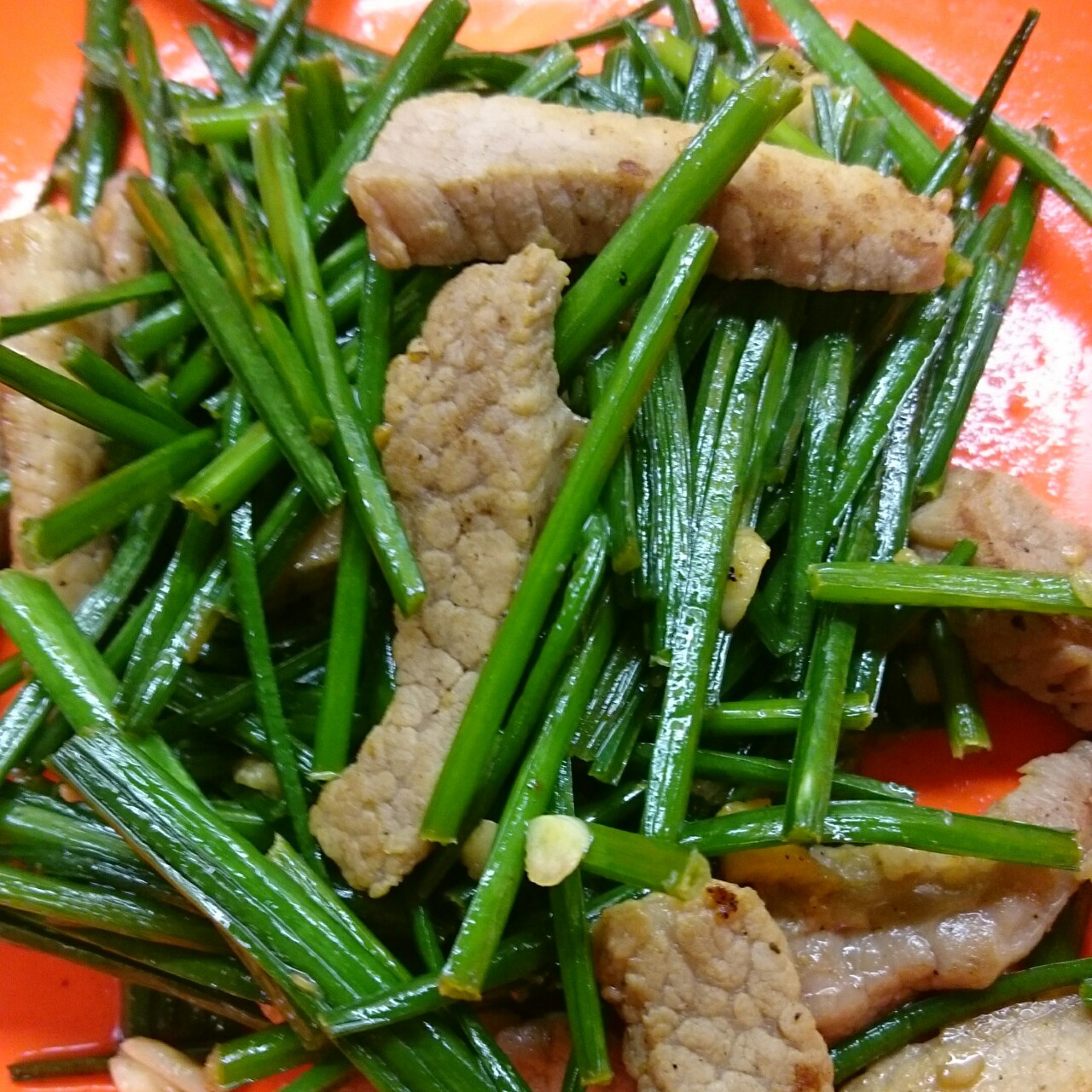 韭菜花炒肉丝