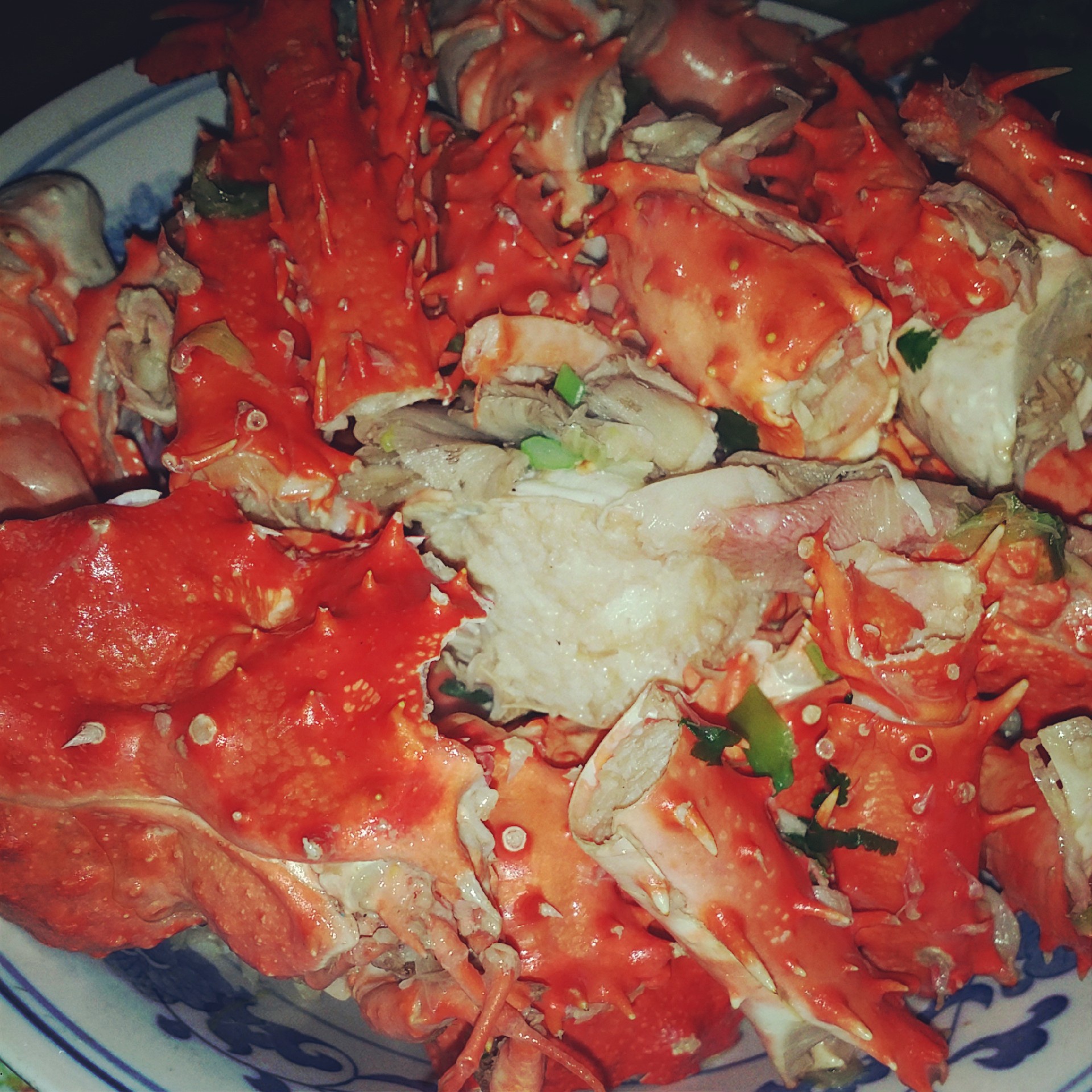 惠小宁做的葱姜帝王蟹