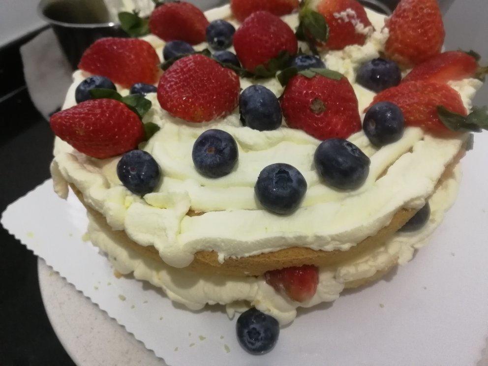 可可戚风水果裸蛋糕