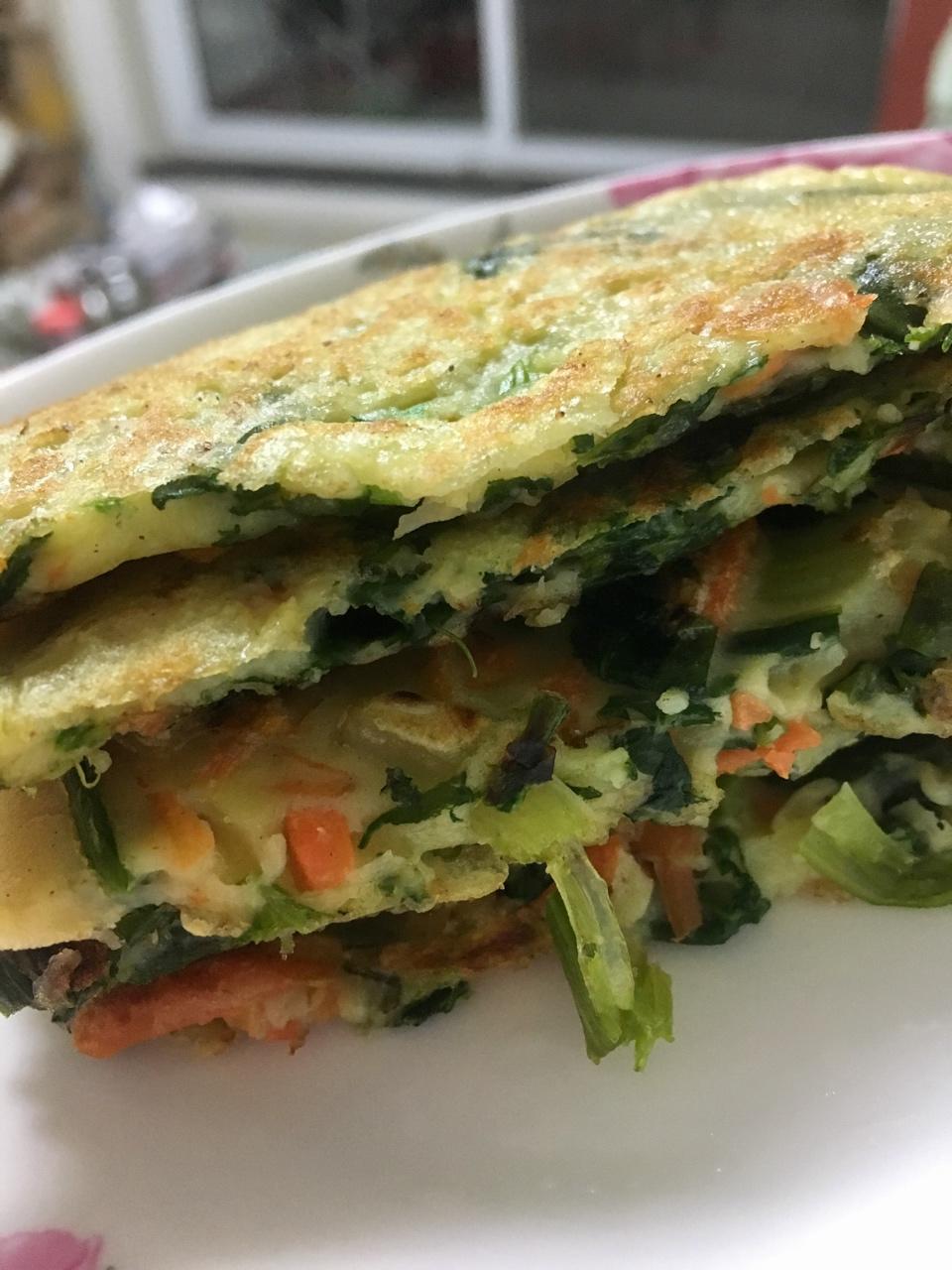 菠菜胡萝卜蛋饼