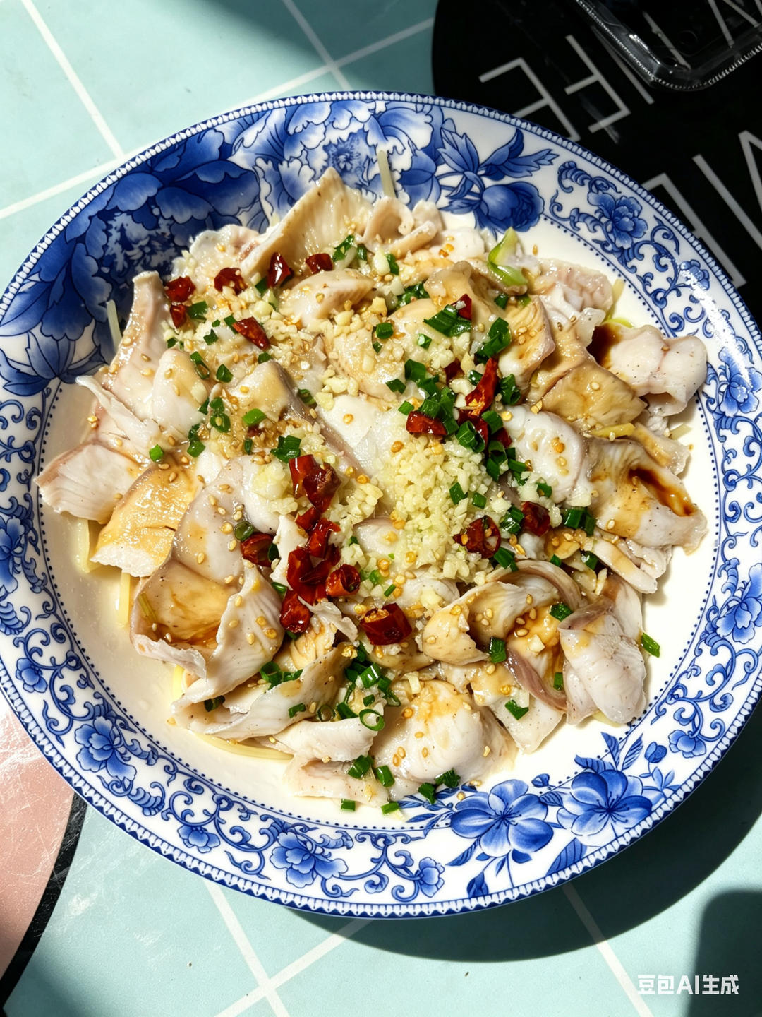 葱油黑鱼片