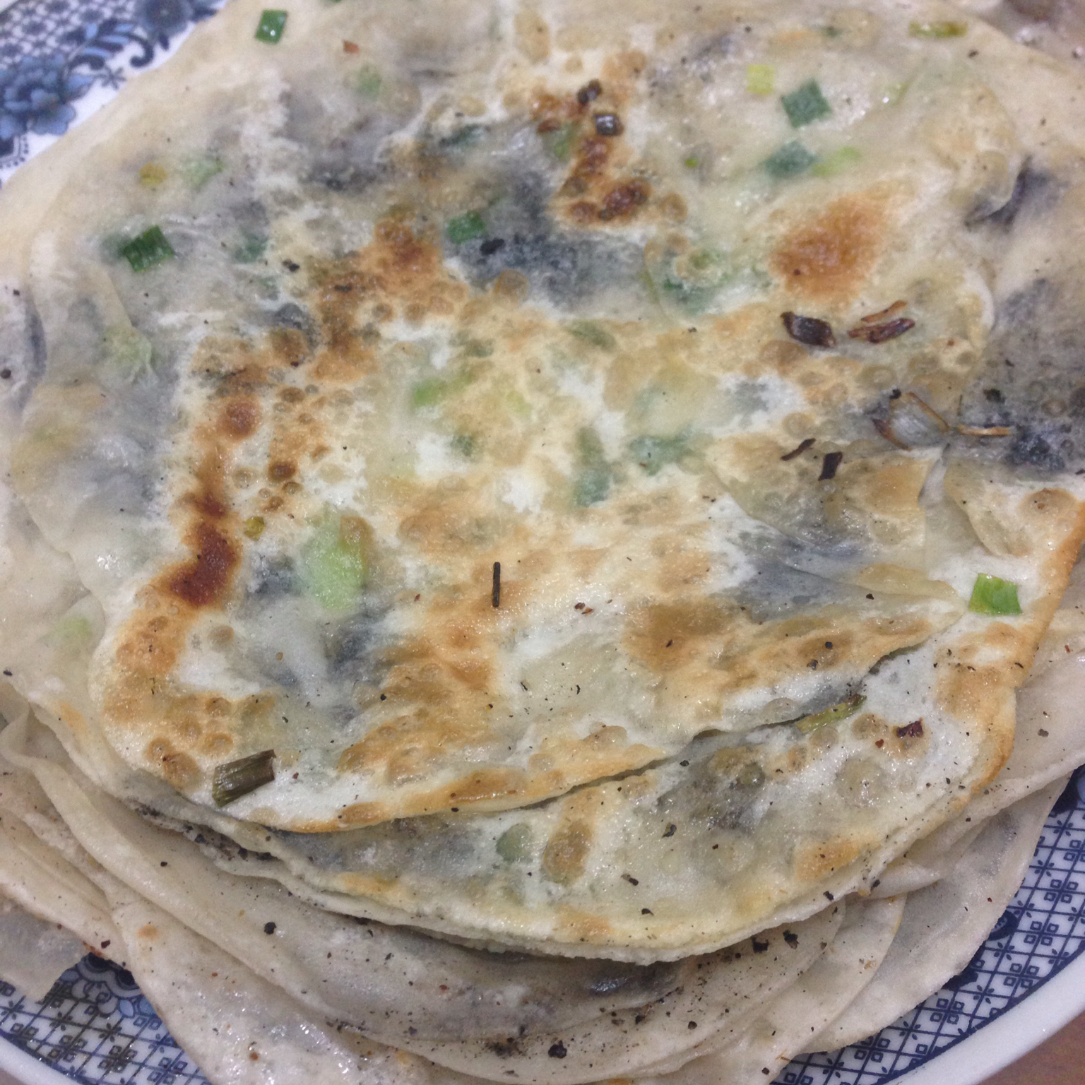 饺子皮葱油饼