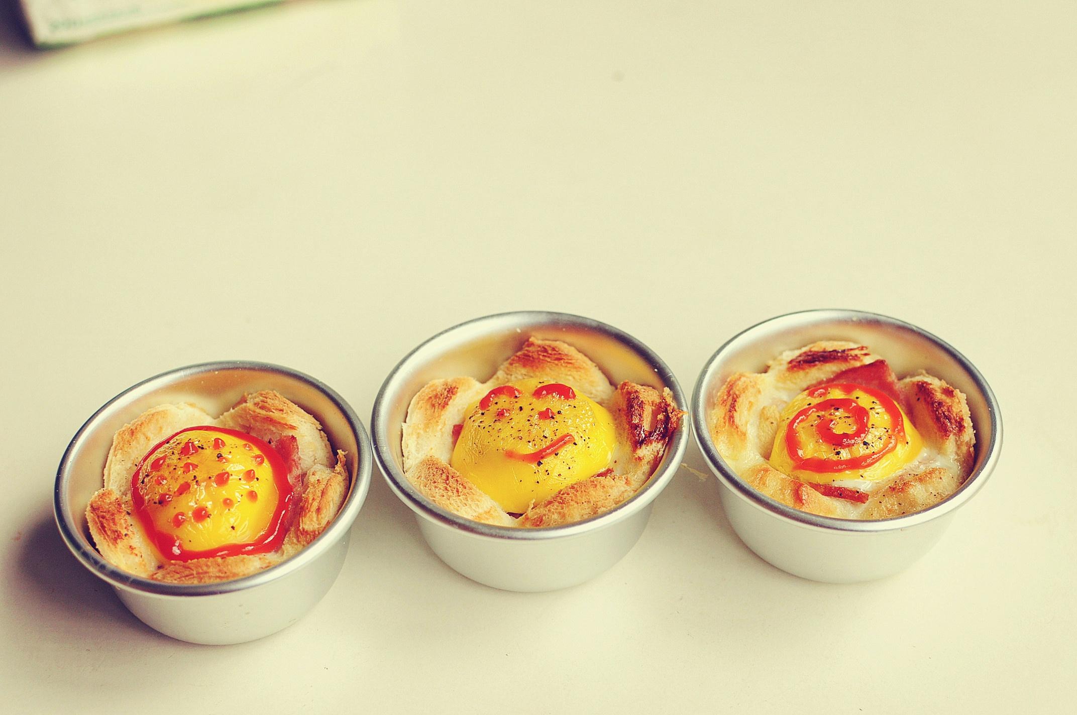 墨家早餐：苹果培根蛋黄面包杯