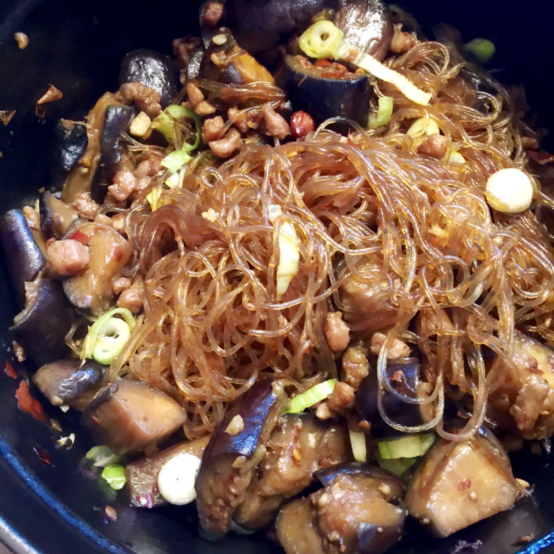 肉末茄子粉丝煲