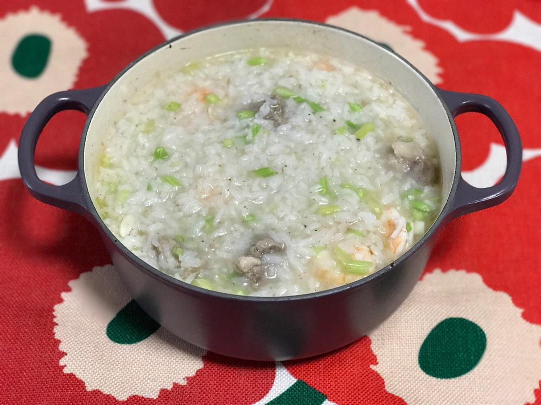 鲜虾砂锅粥