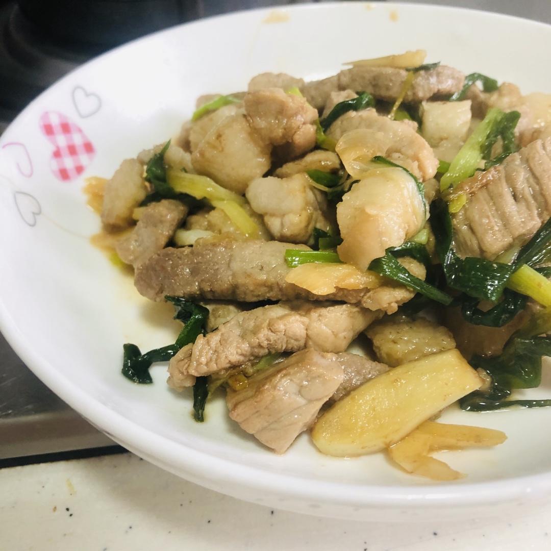 香葱炒猪肉
