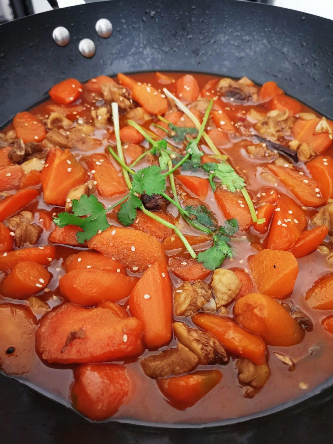 胡萝卜红烧鸡腿