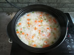 田园虾米粥的做法 步骤7