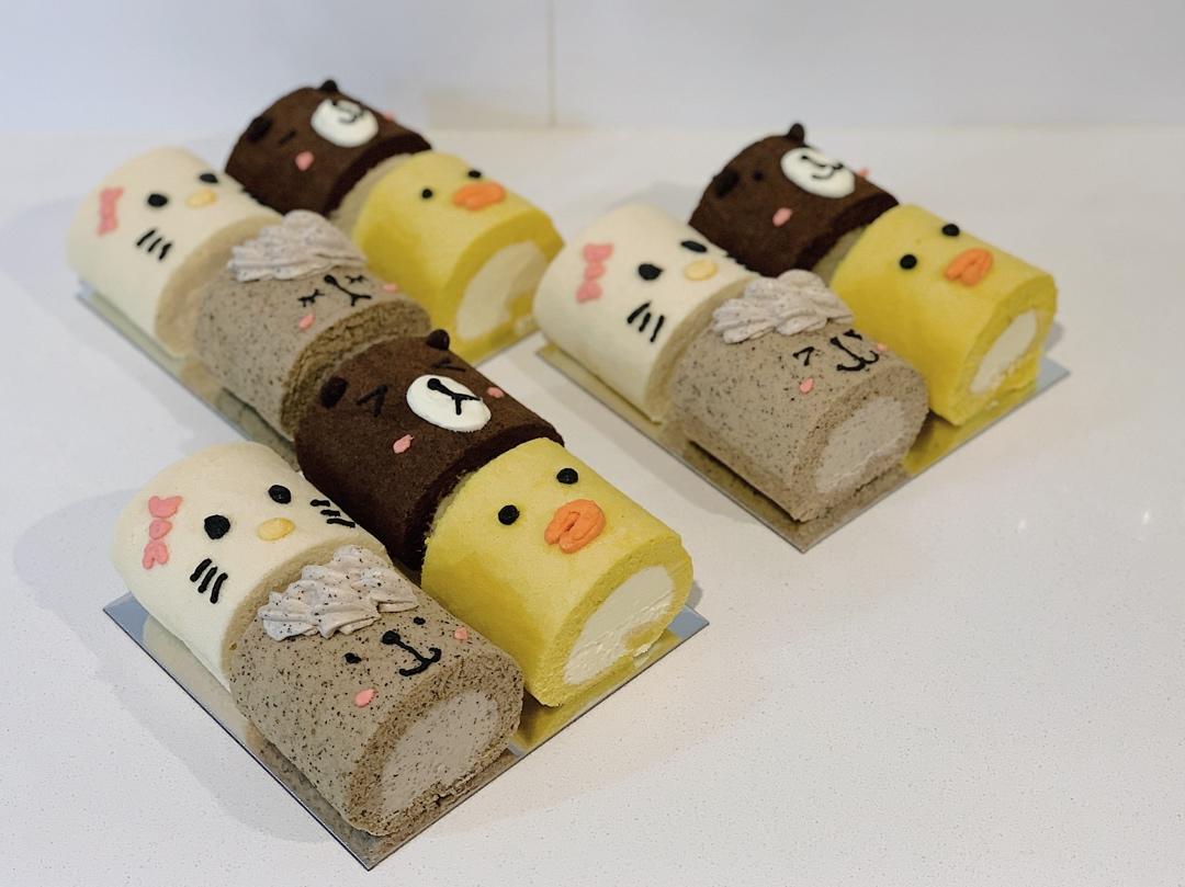 tinababie做的可爱卡通蛋糕卷