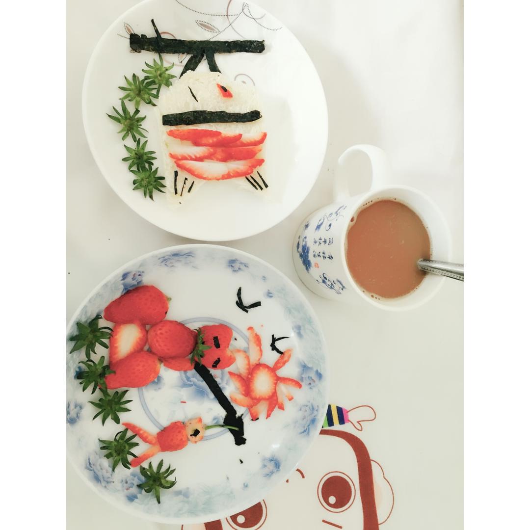 鲤鱼旗创意早餐