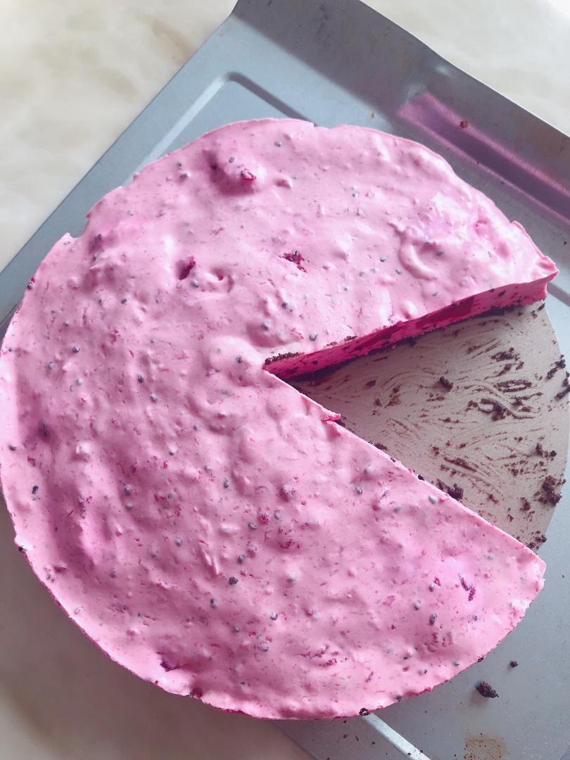 火龙果芝士慕斯