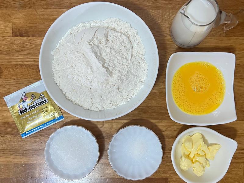 纯奶手撕吐司的做法 步骤1