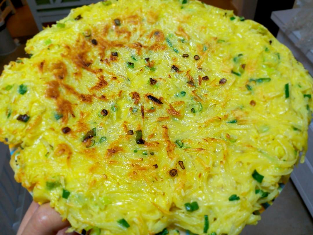 土豆丝鸡蛋饼